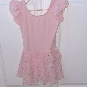Girls Pink Ballet Dress with Sparkle Skirt